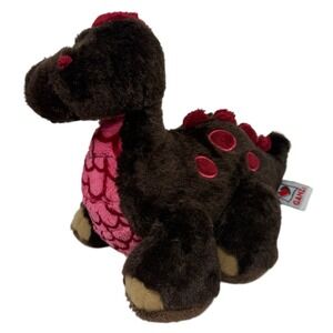 Ganz Webkinz Cocoa‎ Dinosaur Brown Pink Plush Stuffed Animals No Code
